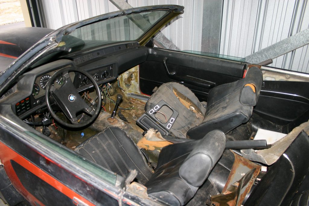 Image of trashed interior.
