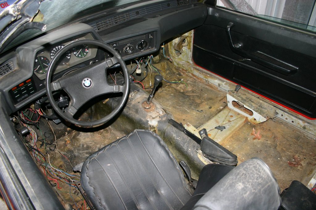Image of stripped interior floor.