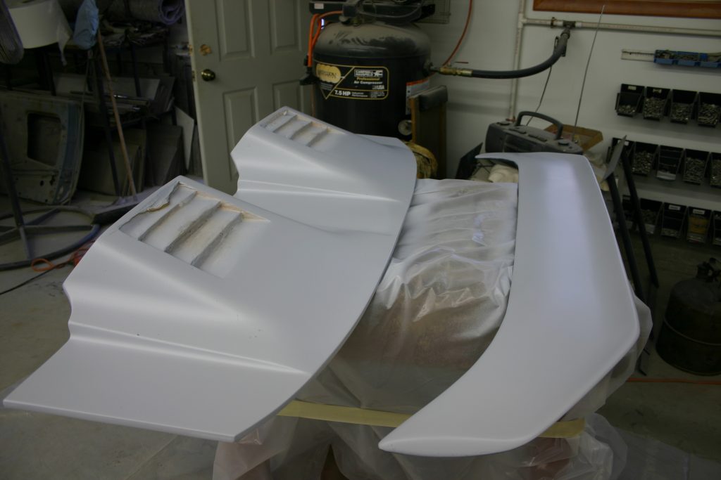 Image of rear deck in primer.