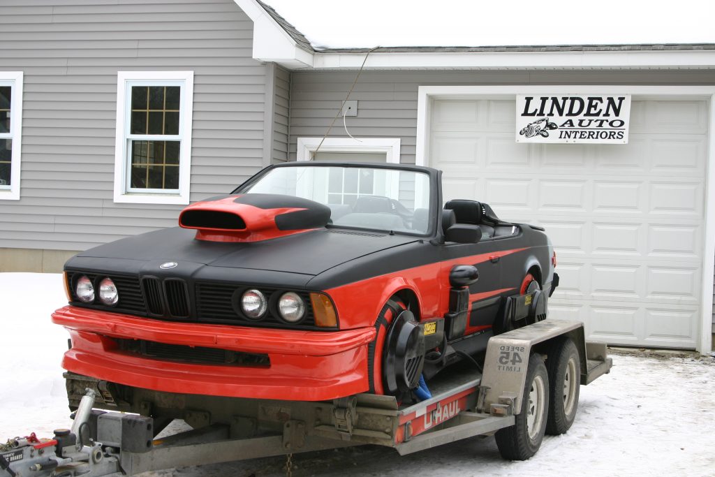 Image of car on trailer for the show.